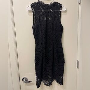 Black crotchet style dress